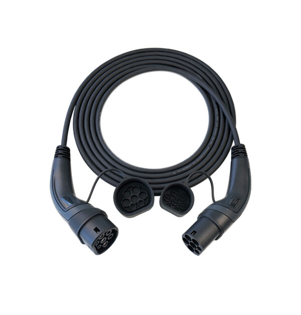 Type 2 AC Dual Gun Charging Cable 16A 32A 7kW 22kW CE Certified EV Charger Cord for European Market