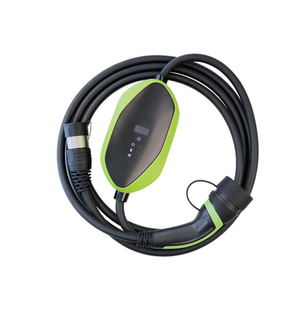 Multi-Standard Portable EV Charger 6A-32A 11kW-22kW IP67 IK10 with APP Scheduled Charging & Aviation Plug